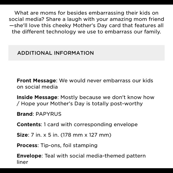 ⚡️5/$30⚡️Papyrus social media moms, MD card - Picture 6 of 6